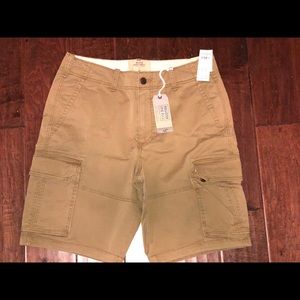 Hollister Cargo Shorts Khaki Dark Tan - NEW